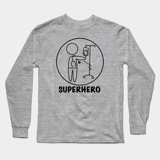 Male nurse superhero Long Sleeve T-Shirt by drew.art